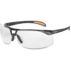 Protege Safety Eyewear, Metallic Black Frame, Clear Lens