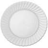 Classicware Round Plates, Plastic, 9", Clear, 12 Plates/Pack