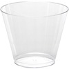 Comet Smooth Wall Squat Tumblers, 9 oz, Plastic, Clear, 25/Pack, 20 Packs/Carton