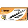 Velocity Easy Glide Ballpoint Pen, Retractable, Medium 1 mm, Black Ink, Translucent Black Barrel, Dozen