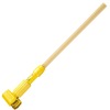 Gripper Hardwood Mop Handle, 1 1/8 dia x 60, Natural/Yellow