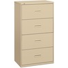 400 Series Four-Drawer Lateral File, 36w x 19-1/4d x 53-1/4h, Putty