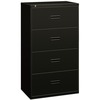 400 Series Four-Drawer Lateral File, 36w x 19-1/4d x 53-1/4h, Black