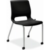 Motivate Seating 4-Leg Stacking Chair, Onyx/Platinum, 2/Carton