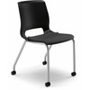 Motivate Seating Upholstered 4-Leg Stacking Chair, Black/Onyx/Platinum, 2/Carton