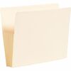 End Tab File Pocket, 5-1/4" Expansion, Fully-Lined Gusset, Letter Size, Manila, 10/Box