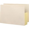 End Tab File Pocket, 3-1/2" Expansion, Fully-Lined Gusset, Legal Size, Manila, 10/Box