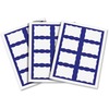 Laser Printer Name Badges, 3 3/8 x 2 1/3, White/Blue, 200/Box