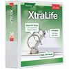 XtraLife ClearVue Non-Stick Locking Slant-D Binder, 3" Cap, 11 x 8 1/2, White