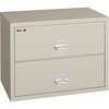 Two-Drawer Lateral File, 37-1/2w x 22-1/8d, UL Listed 350°, Ltr/Legal, Parchment