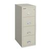 Four-Drawer Vertical File, 17-3/4w x 25d, UL Listed 350°, Letter, Parchment