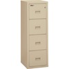 Turtle Four-Drawer File, 17 3/4w x 22 1/8d, UL Listed 350° for Fire, Parchment