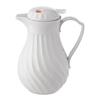 Poly Lined Carafe, Swirl Design, 40oz Capacity, White