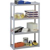 Rough N Ready Four-Shelf Open Storage System, Resin, 32w x 13d x 54h, Platinum