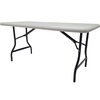 IndestrucTables Too 1200 Series Resin Folding Table, 60w x 30d x 29h, Platinum