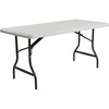 IndestrucTables Too 1200 Series Resin Folding Table, 96w x 30d x 29h, Platinum