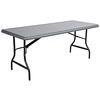 IndestrucTables Too 1200 Series Resin Folding Table, 96w x 30d x 29h, Charcoal