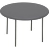 IndestrucTables Too 1200 Series Resin Folding Table, 48 dia x 29h, Charcoal