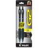 G2 Premium Retractable Gel Ink Pen, Refillable, Black Ink, .7mm, 2/Pack