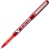 VBall Liquid Ink Roller Ball Stick Pen, Red Ink, .5mm, Dozen