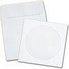 4 7/8" x 5 Window CD/DVD Media Sleeves, Ungummed Flaps for Storage and Filing, 24 lb. White Wove, 100/BX