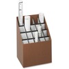 Corrugated Roll Files, 20 Compartments, 15w x 12d x 22h, Woodgrain