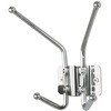 Metal Wall Rack, Two Ball-Tipped Double-Hooks, 6-1/2w x 3d x 7h, Chrome