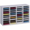Wood/Laminate Literature Sorter, 36 Sections, 39 1/4 x 11 3/4 x 24, Gray