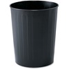 Round Wastebasket, Steel, 23.5qt, Black