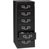 Six-Drawer Multimedia Cabinet For 6 x 9 Cards, 21-1/4w x 52h, Black