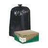 Recycled Can Liners, 40-45gal, 1.25mil, 40 x 46, Black, 100/Carton