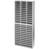 Literature Organizer, 72 Compartment Sorter, 69.1 in H x 29 in W x 11.9 in D, Corrugated, Wood, Dove Gray