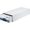 Stor/Drawer Steel Plus, Card, 9.25 in W x 23.25 in D x 5.63 in H, Medium Duty, Stackable, White/ Blue