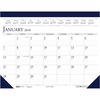 Recycled Two-Color Refillable Monthly Desk Pad Calendar, 22" x 18", 2022