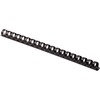 Plastic Combs, 1/2 in , 90 Sheet Capacity, 0.5 in H x 10.8 in W x 0.5 in D, Round, Black, 25 Combs/Pack