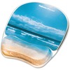 Photo Gel Mouse Pad Wrist Rest with Microban, 9.25 in x 7.88 in x 0.88 in, Sandy Beach