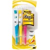 Flag + Writing Tools, Highlighter, Blue/Pink/Yellow, 50 Flags, 3/PK