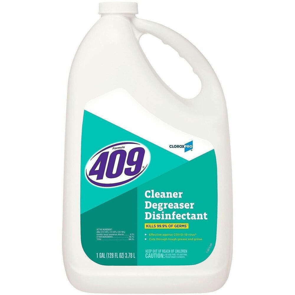CloroxPro™ Formula 409® Cleaner Degreaser Disinfectant Refill - For Nonporous Surface - Liquid - 128 fl oz (4 quart) - Disinfectant, Phosphate-free - Clear - 1 Each
