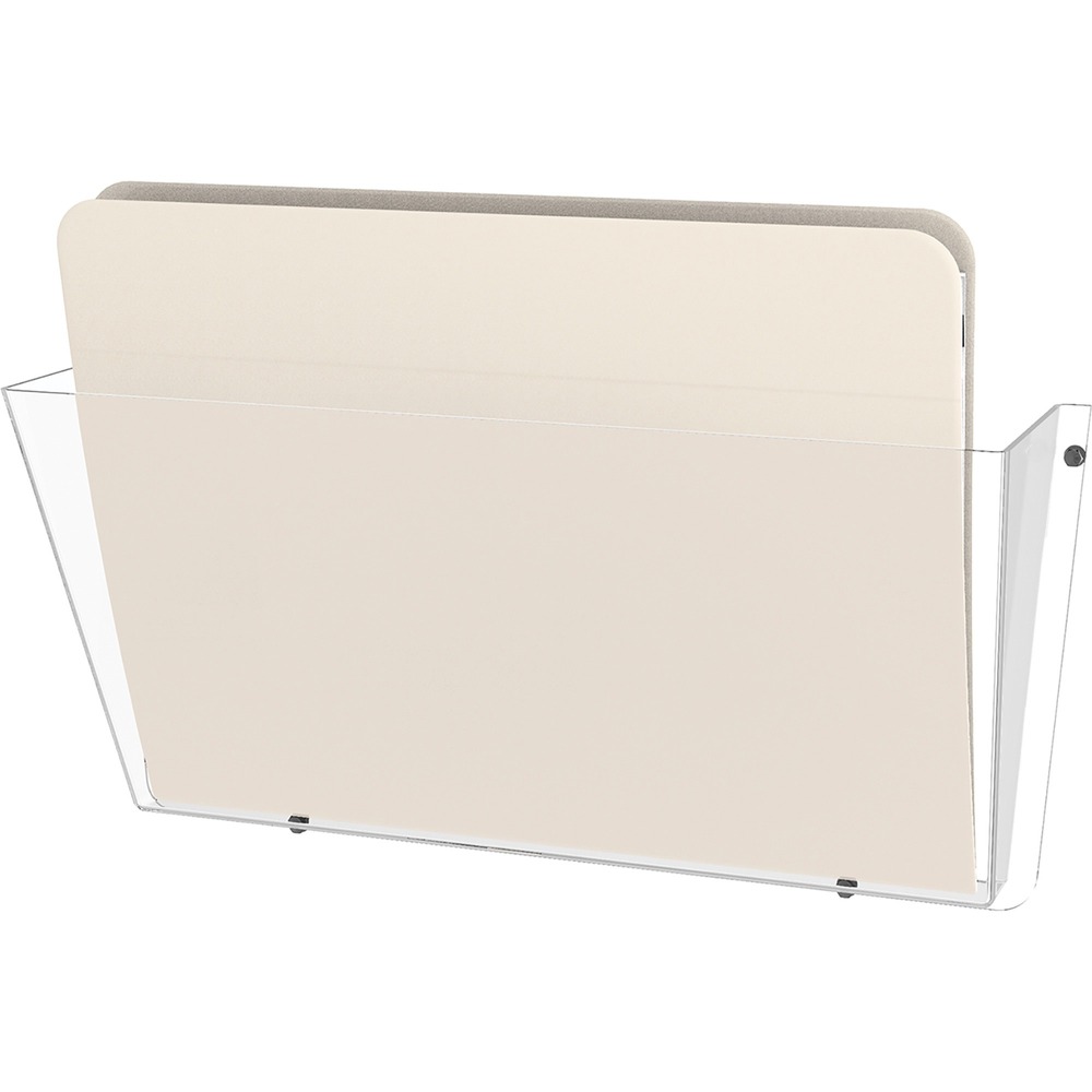 DEF63201 - Wall pocket is perfect for holding important documents, file folders, magazines and more. Mount easily with included tape and screws. Wall pocket is made of strong unbreakable plastic.