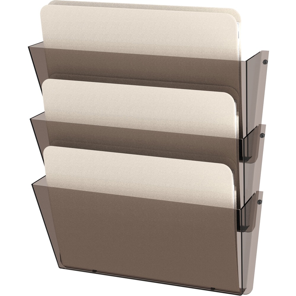 DEF63602RT - Wall pockets are great for organizing letter-size folders and keeping important documents accessible. Mount three pockets easily with included tape and screws. Recyclable wall pockets are made of strong, unbreakable plastic.