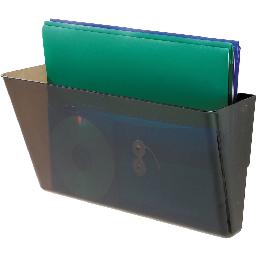 DEF73202 - Wall pocket mounts easily with screws or mounting tape (both included) to hold letter-size files. Multiple pockets stack together with linking pins, minimizing damage to the mounting surface. Wall pocket is recyclable.