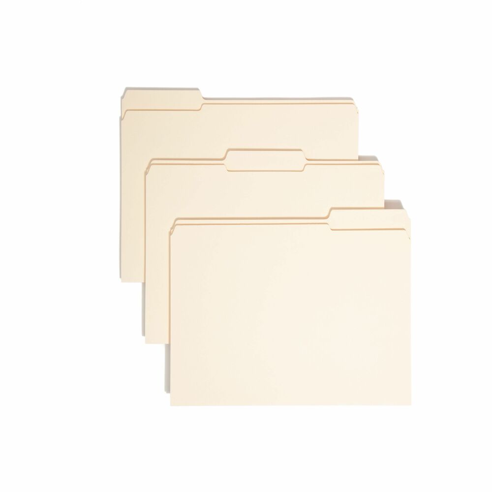 SMD10405 - Perfect for bulky files, these extra-heavyweight folders feature a W-shaped fold that expands to hold up to 1-1/2" of paperwork. Two-ply tabs provide extra strength where it is needed most. Reinforced tabs are 1/3 cut in assorted positions. Expansion folders are made of 14 point stock.