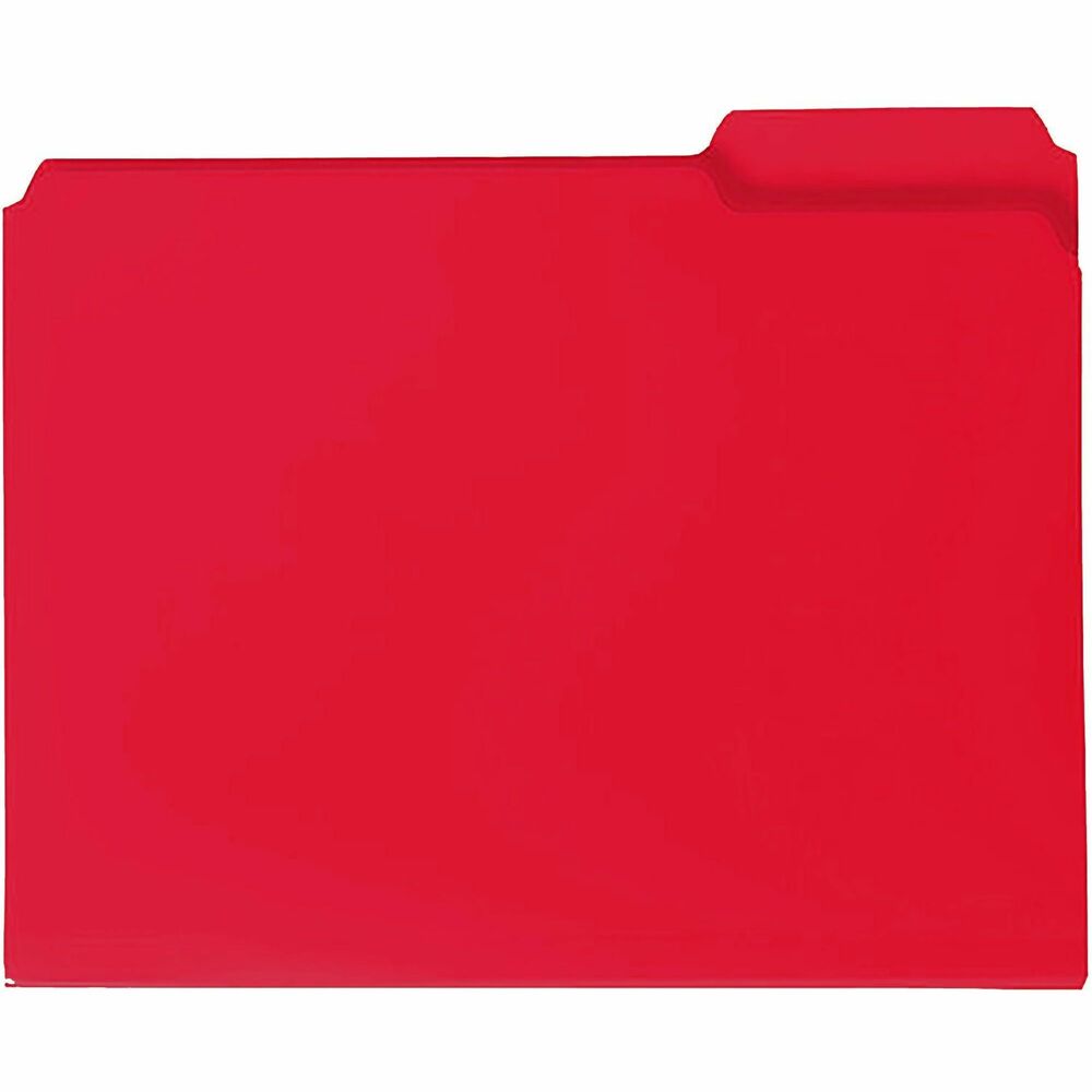 SMD10501 - Poly File Folders are made of extra-tough, water-resistant and tear-resistant polypropylene that is easy to clean for long life. Vibrant color allows easy color-coding. Letter-size expanding folders have 1/2" high tabs that are 1/3 cut in assorted positions for easier access to your filing.