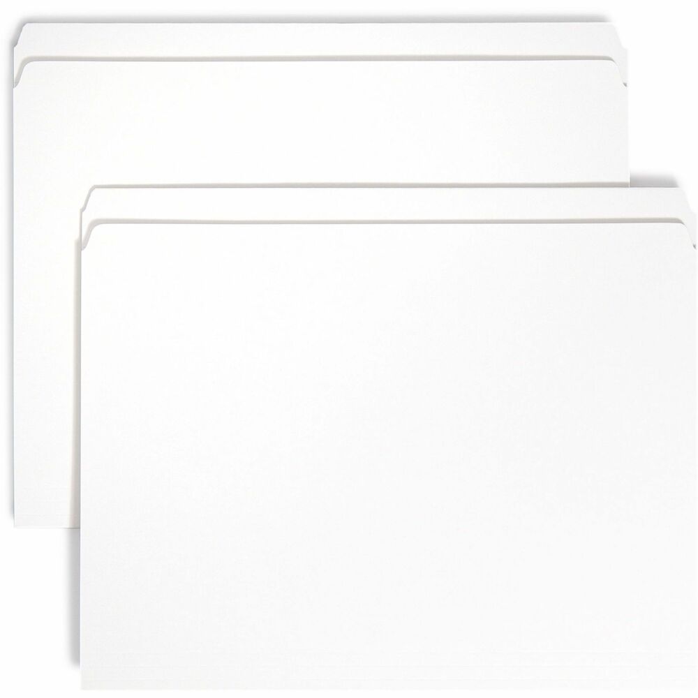 SMD12810 - More durable than standard file folders, file folders with reinforced two-ply tabs provide extra strength where you need it most. They are built stronger to last longer. Use the vibrant color to categorize different types of folders or to complement your company colors or decor. Folders feature straight-cut tabs for ample labeling space and are made of 11 point stock.