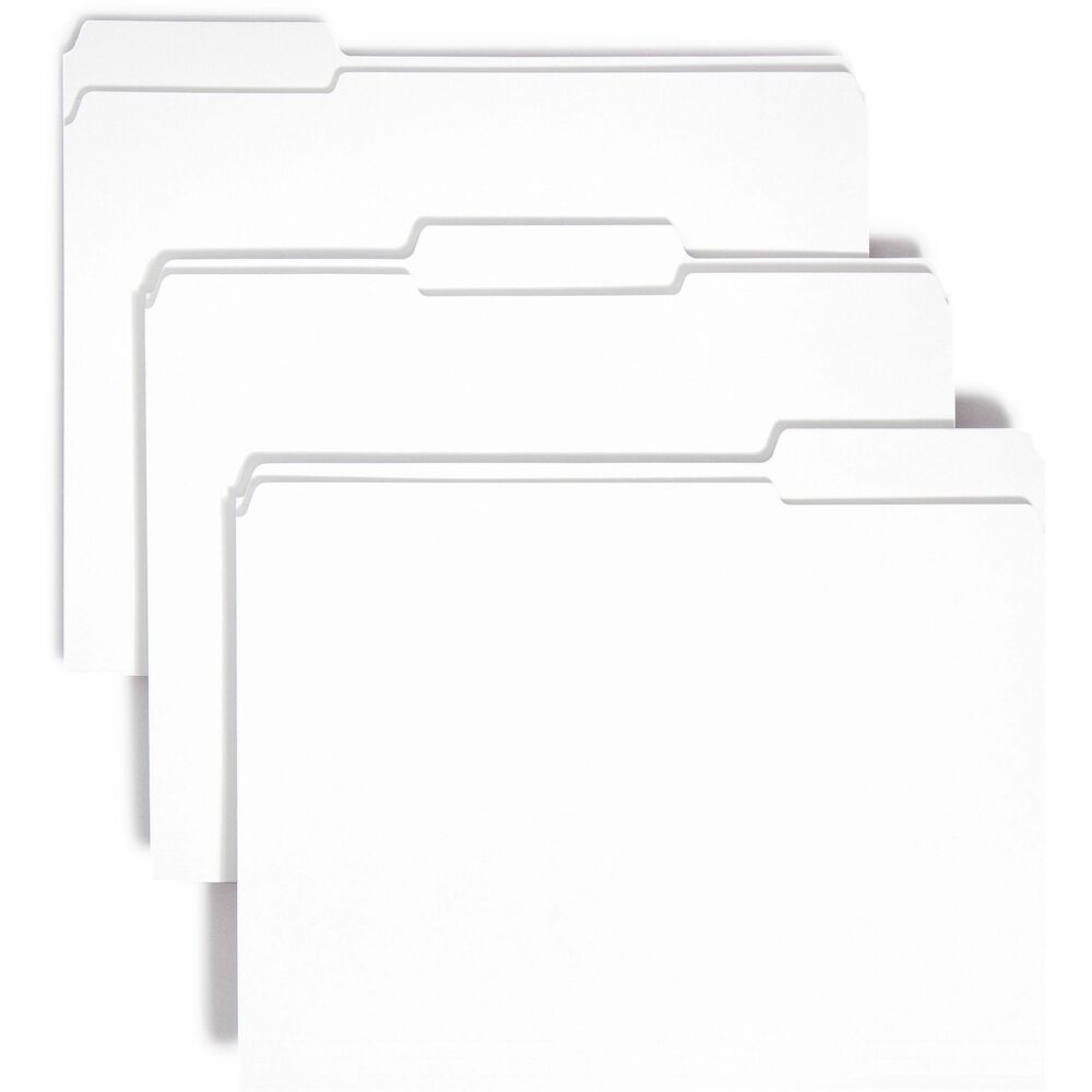 SMD12834 - More durable than standard file folders, these file folders with reinforced two-ply tabs provide extra strength where you need it most. Tabs are built stronger to last longer. 1/3-cut tabs come in assorted positions to help reduce filing and retrieval time. Use these colorful folders to categorize different types of folders or to complement your company colors or decor. Acid-free, letter-size folders are made of 11 point stock.