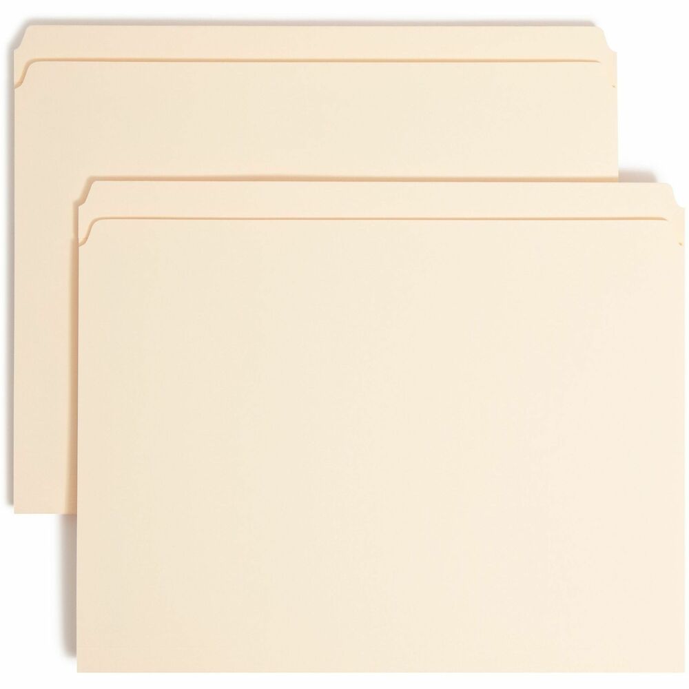 SMD14510 - Fastener folders feature 2" prong, K-style fasteners to subdivide documents so you can keep them secure and in order. Each fastener provides superior strength to secure large amounts of paper. Double-strength tabs are 1/2" high and straight-cut (not undercut). Folders are made from 11 point manila stock and are scored for 3/4" expansion. More from the Manufacturer