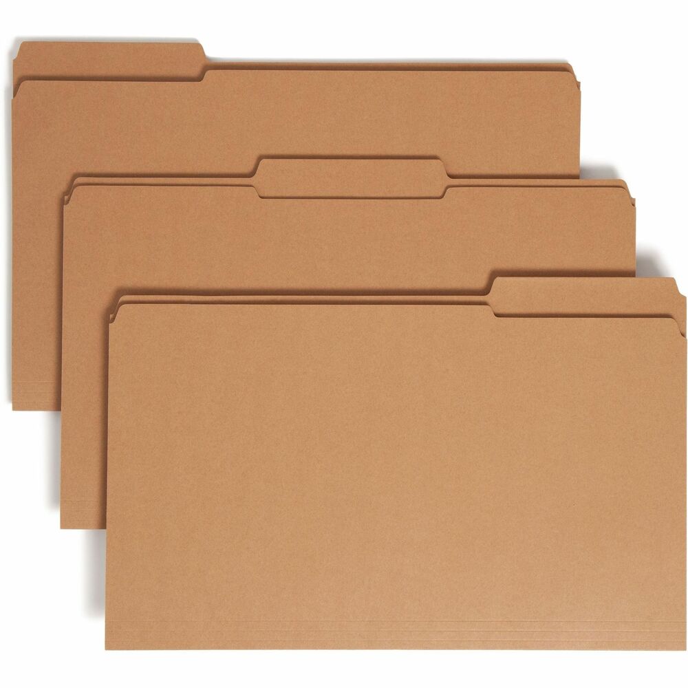SMD15734 - Top-tab folders are ideal for organizing files or archives. Sturdy, 11 point stock protects documents. Folders have assorted 1/3-cut tabs that are 1/2" high. Corners are rounded in front and back. Scored for 3/4" expansion.