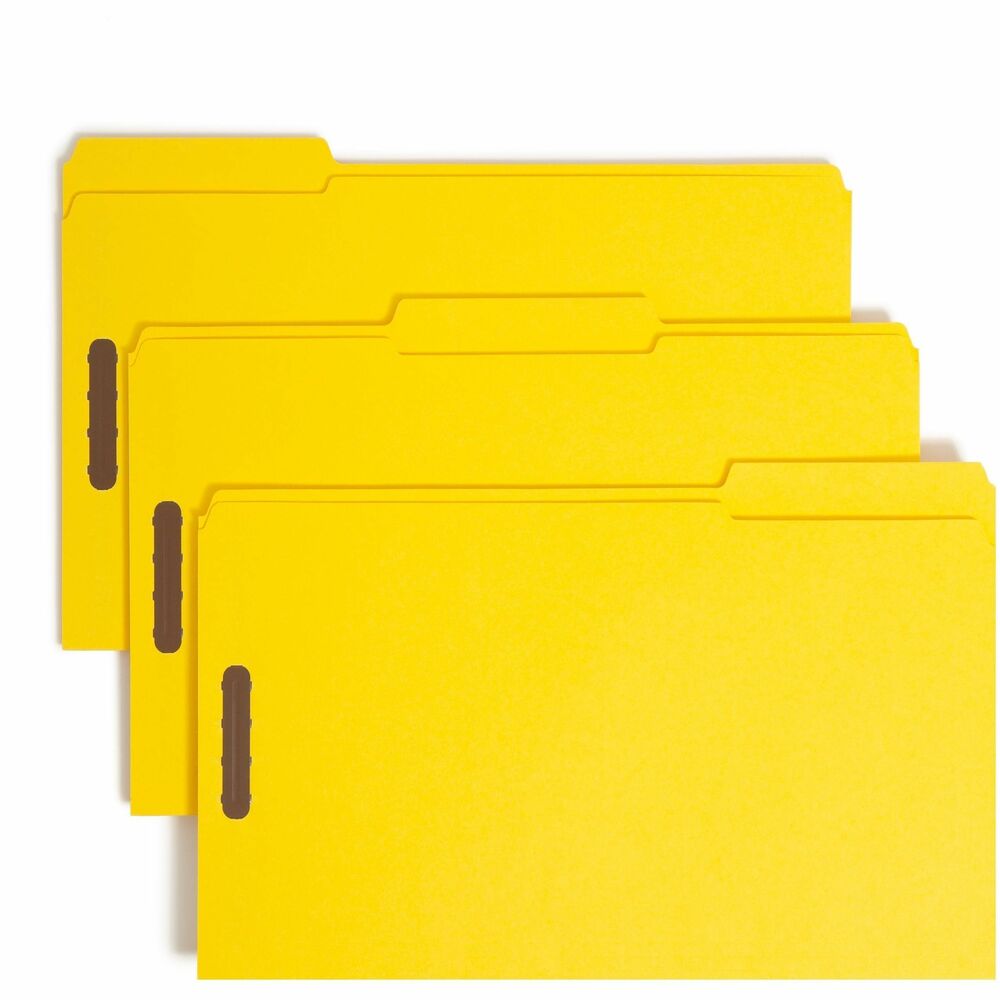 SMD17940 - Used by attorneys, bankers or salespeople to keep meeting notes and written drafts, these durable top-tab folders with 2" prong, K-style fasteners speed filing and retrieval. Two fasteners per folder provide two separate filing surfaces. Keep meeting notes on one side and written drafts on the other. Legal-size folders feature 1/3-cut assorted tabs and are scored for 3/4" expansion. Reinforced tab is 1/2" high. Each folder is made from 11 point stock. More from the Manufacturer