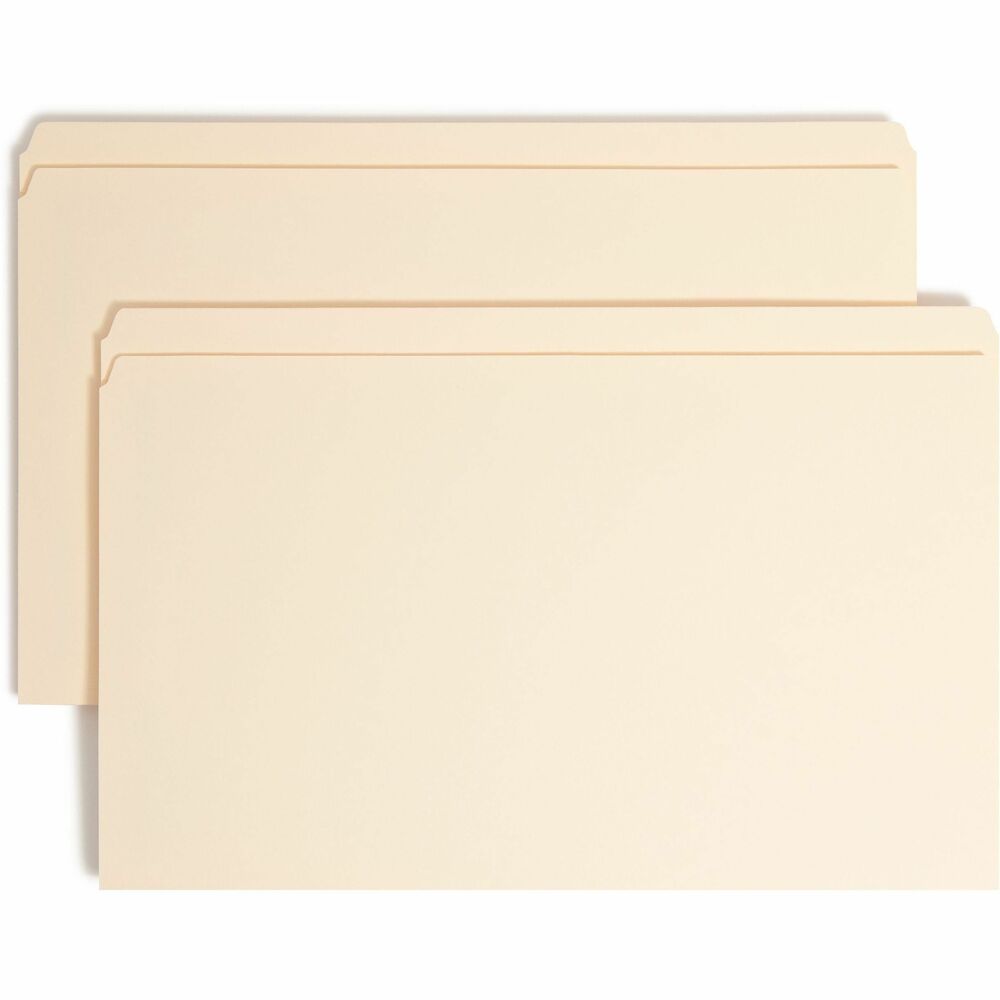 SMD19510 - Fastener folders feature 2" prong, K-style fasteners to subdivide documents so you can keep them secure and in order. Each fastener provides superior strength to secure large amounts of paper. Double-strength tabs are 1/2" high and straight-cut (not undercut). Folders are made from 11 point manila stock and are scored for 3/4" expansion. More from the Manufacturer