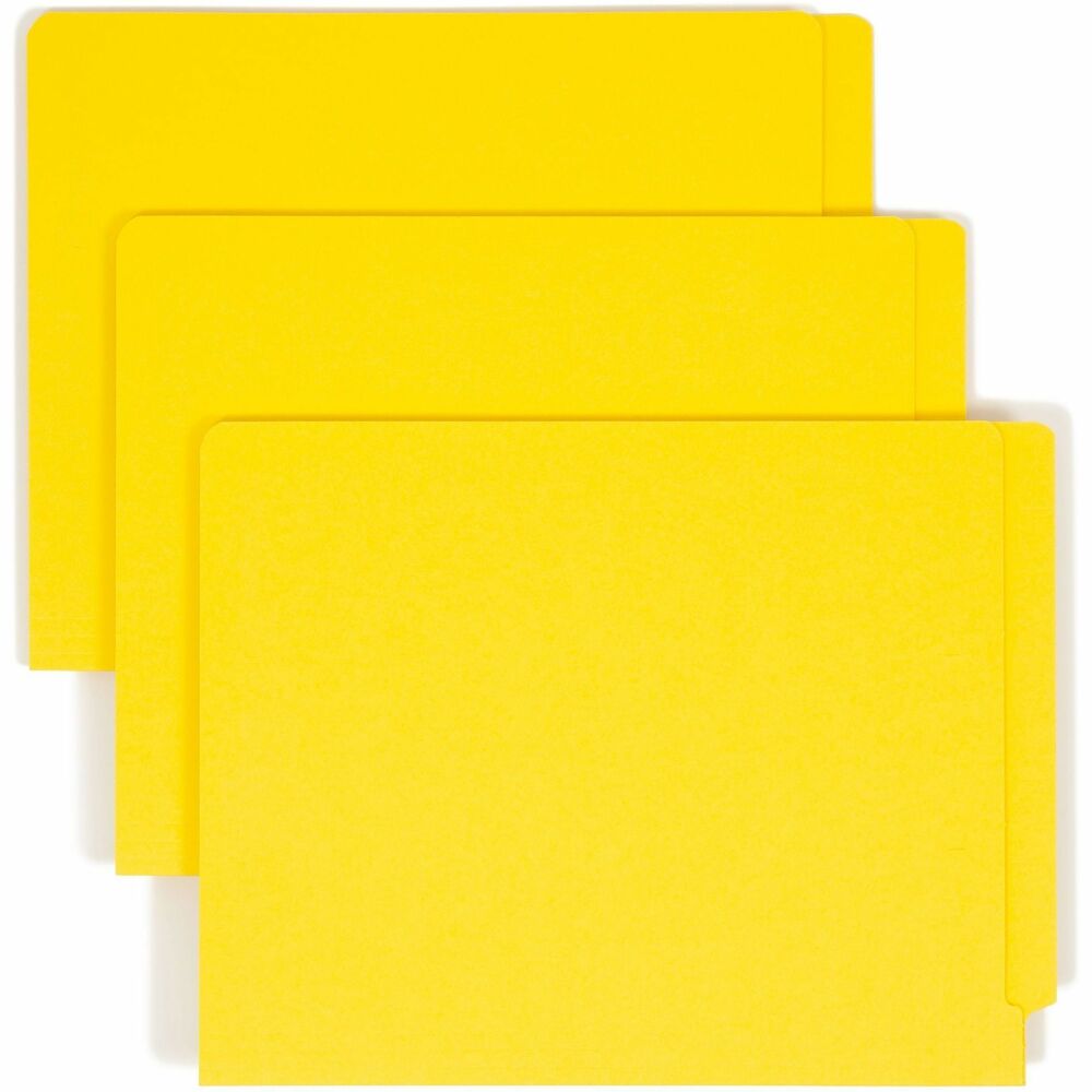SMD25940 - Color-coding provides quick reference and easy retrieval. Two fasteners per folder provide two filing options in positions one and three. Straight-cut tabs offer room for numeric, alphabetic and bar-coded labels. Folders expand to hold 3/4". Made with heavyweight, 11 point stock. Folders are ideal for organizations that maintain large record management systems.